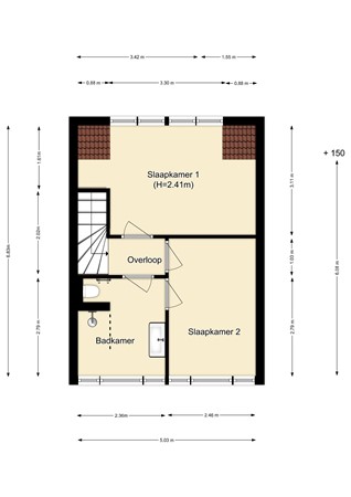 Floorplan - Murraystraat 42, 3195 VK Pernis Rotterdam